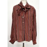 A Celine (size 46) striped shirt together with a Fenn Wright & Manson silk shirt (size L)