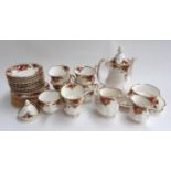 A Royal Albert 'Old Country Roses' tea service to include coffee pot, teacups and saucers, cream