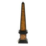 A large Theodore Alexander wooden obelisk, simulated marble effect, 79cmH