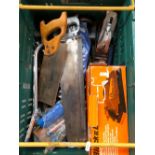 A lot of vintage tools to include Gentlemans saws; hand drills; plane etc