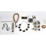 A mixed lot of costume jewellery to include Dolce Vita necklace, earrings, beaded cuff etc