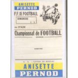 A vintage Anisette Pernod 'Championnat de Football' blank French football poster, 58x38cm