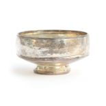 A Victorian silver bonbon dish, raised on a circular foot, London 1881, 11.5cm diameter, 5.6ozt