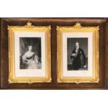 A pair of signed royal presentation portraits of Queen Victoria and Prince Albert, after W.C Ross
