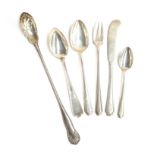 A quantity of American sterling silver flatware by Towle, comprising teaspoons (8), butter knives (