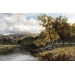 David Bates (1840-1921), 'Near Builth', oil on canvas, signed and dated 1876, 29x44cm Provenance: