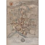 Local interest: An 18th century hand coloured engraving of a town plan of Wareham, dedicated 'To