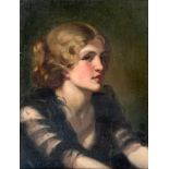 Early 20th century, portrait of a lady, oil on artists board, 43x32.5cm