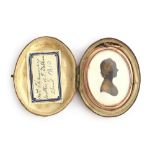 A George III gold mounted silhouette miniature by John Miers (1758-1821) and John Field (1758-1821),