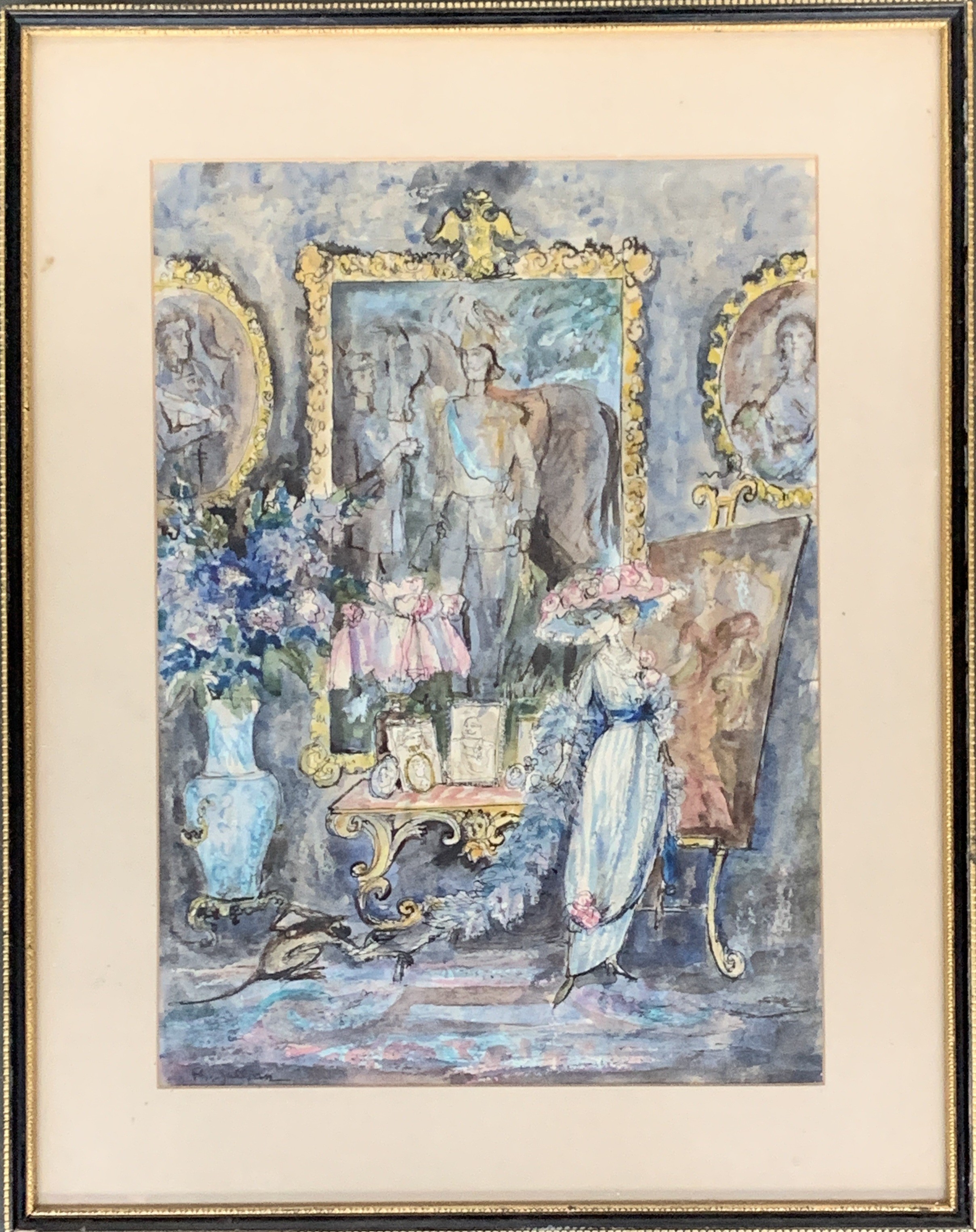 Philippe Jullian (French, 1919-1977), 'Grand Duchesse', watercolour on paper, 36x26cm Provenance: - Image 2 of 2