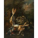 Bernaert de Bridt (Flemish, fl. 1688-1722), Still life of hung hare and other game, oil on canvas,