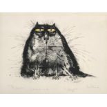 Ronald Searle (1920-2011), 'A rather timid wolf in cat's clothing', limited edition colour