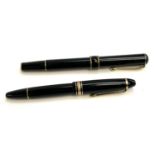 A Montblanc Meisterstuck no. 146 fountain pen, the 14ct gold nib stamped 4810; together with a