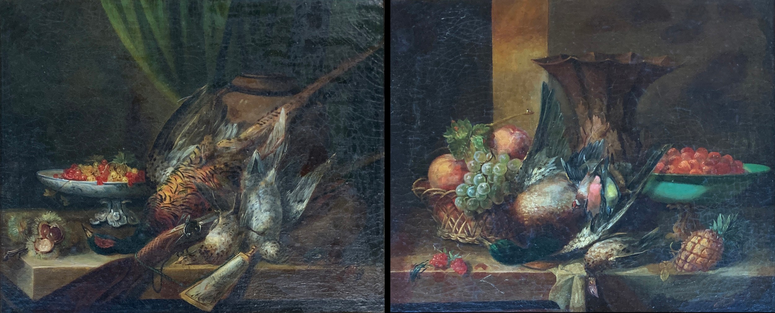 18th/19th century European School, still life of dead birds and fruit; and a companion, a pair, - Image 5 of 9