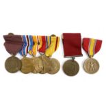 A group of five US medals comprising: US Navy medal; American Campaign; Asiatic Pacific Campaign,