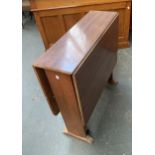An SJO Derby mid century sutherland dropleaf table table, formica and beech, 75cmW