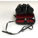 A pair of Hanimex 7x50 binoculars in carry case