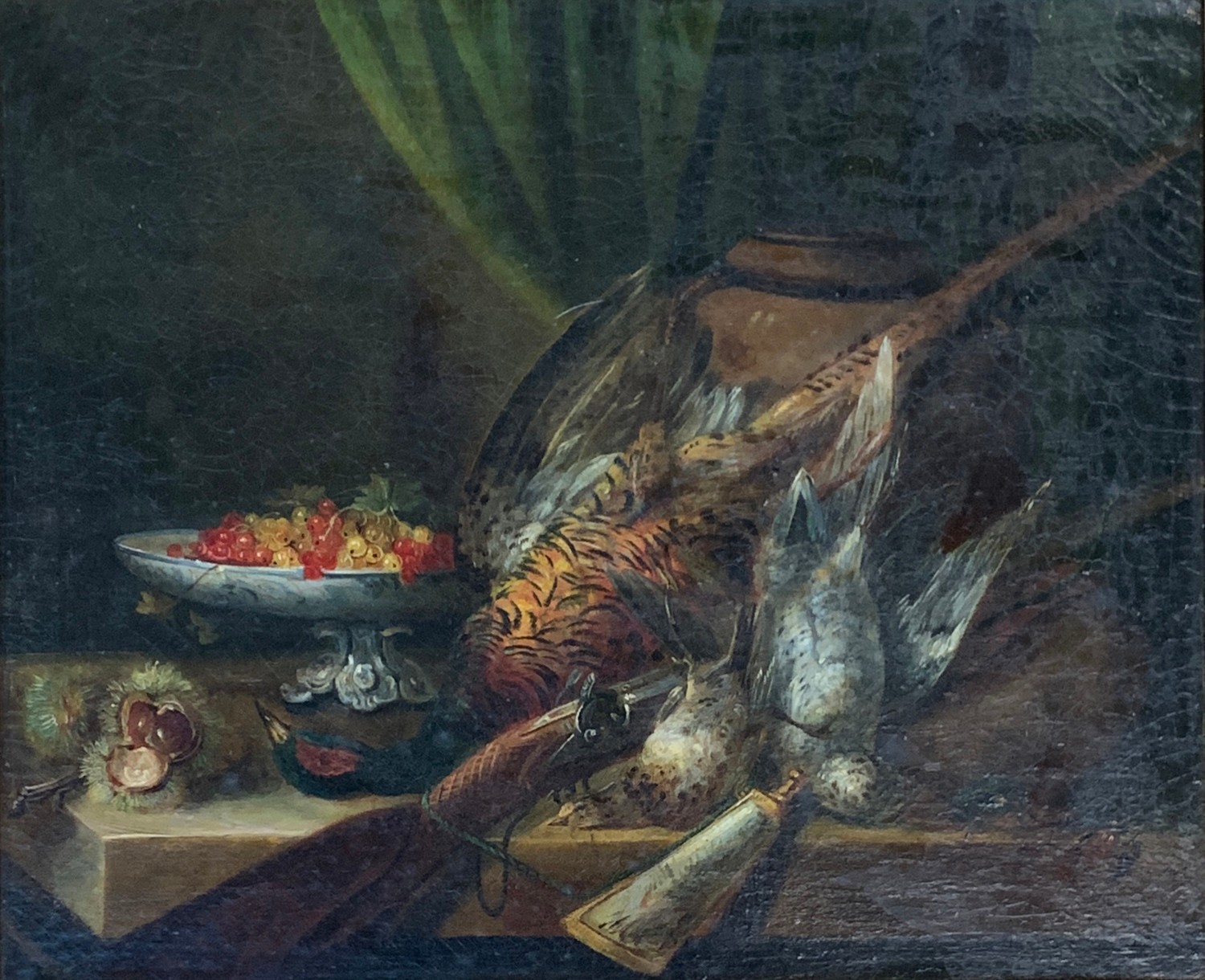 18th/19th century European School, still life of dead birds and fruit; and a companion, a pair, - Image 6 of 9