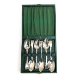 A set of six George III silver teaspoons, c.1812, 3.2ozt