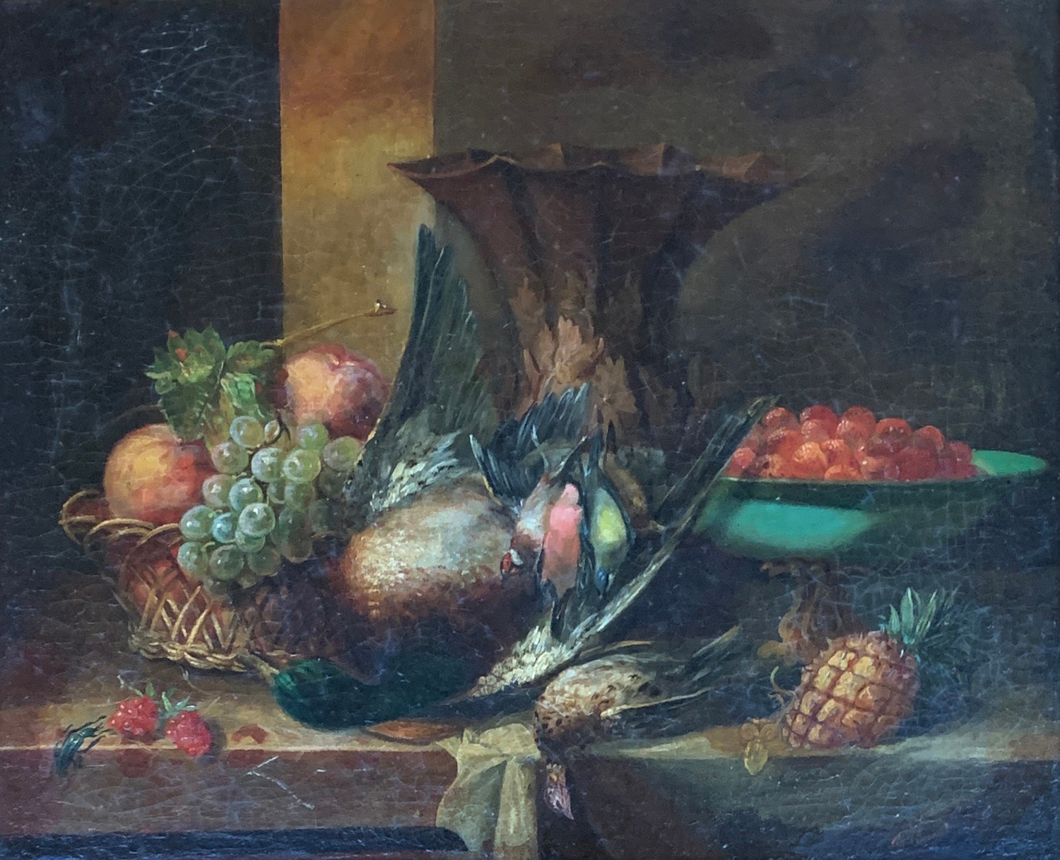 18th/19th century European School, still life of dead birds and fruit; and a companion, a pair, - Image 8 of 9