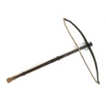 An antique crossbow, overall length 68cm