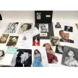 A quantity of autographs and signed photos to include Shirley MacClaine, Billie Dove, George