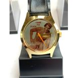 Four vintage erotic wristwatches, "Time to..."