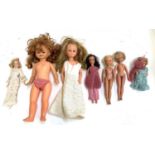 A quantity of dolls and clothes to include Sindy, Barbie, Amanda Jones, Italy ZZ, etc