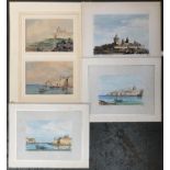 Joseph Galea (1904-1985), scenes of Malta, to include Sliema, Grand Harbour, Mdina the Old City;