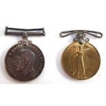 A WWI Service War Medal and a Victory Medal, each awarded to Lieut. D. H. Harrison