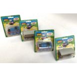 Four unopened Brio Thomas the Tank Engine & Friends wooden railway locomotives and carriages