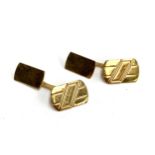 A pair of 9ct gold cufflinks, stamped 9K Italy, approx. 4.2g