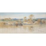 Onorato Carlandi (Italian, 1848-1939), watercolour, Italian landscape, signed and inscribed '