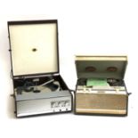 A Marconiphone 4014 vintage turntable; together with an Ekco 4-track reel to reel model RT391