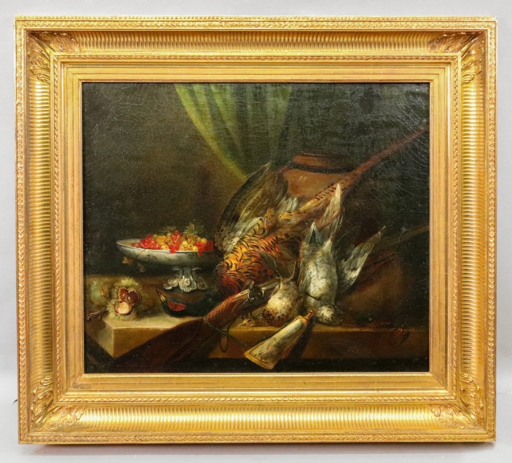 18th/19th century European School, still life of dead birds and fruit; and a companion, a pair, - Image 4 of 9