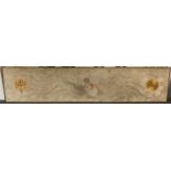 Chiso (attributed to): A Japanese embroidered panel, horizontal rectangular, embroidered in silk and