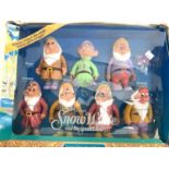A Mattel Walt Disney Snow White and the Seven Dwarfs gift set comprising the Seven Dwarfs, boxed