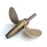 A large brass submarine impeller/propeller, 31cm wide