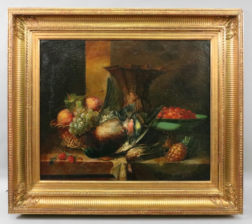 18th/19th century European School, still life of dead birds and fruit; and a companion, a pair, - Image 2 of 9