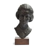 Plaster resin bust of Barbara Castle, 52.5cm high including plinth