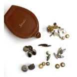 A quantity of cufflinks and studs to include a pair of mother of pearl and black enamel studs