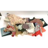 A mixed lot to include St Bernhard London fur wrap, various boxed and fabric handkerchiefs, floral
