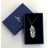 A boxed Swarovski crystal necklace, the pendant 6cmL