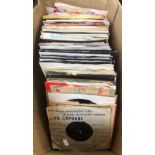 A mixed box of rock and pop vinyl 7" singles, to include Gloria Gaynor