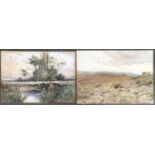Two early 20th century watercolour landscapes, each signed indistinctly, each approx. 38x55cm