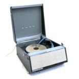 A Bush portable record player with Monarch turntable