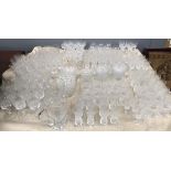A very large quantity of Royal Brierley cut crystal glassware comprising 18 small tumblers, 12 large
