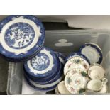 A mixed lot of ceramics to include Royal Albert Berkley; Willow pattern to include Royal Norfolk etc