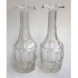 A pair of good quality 19th century cut glass decanters, 25.5cmH