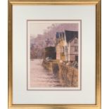John Gillo, 'Dartmouth Quay', watercolour, signed and dated 04, 35.5x27cm